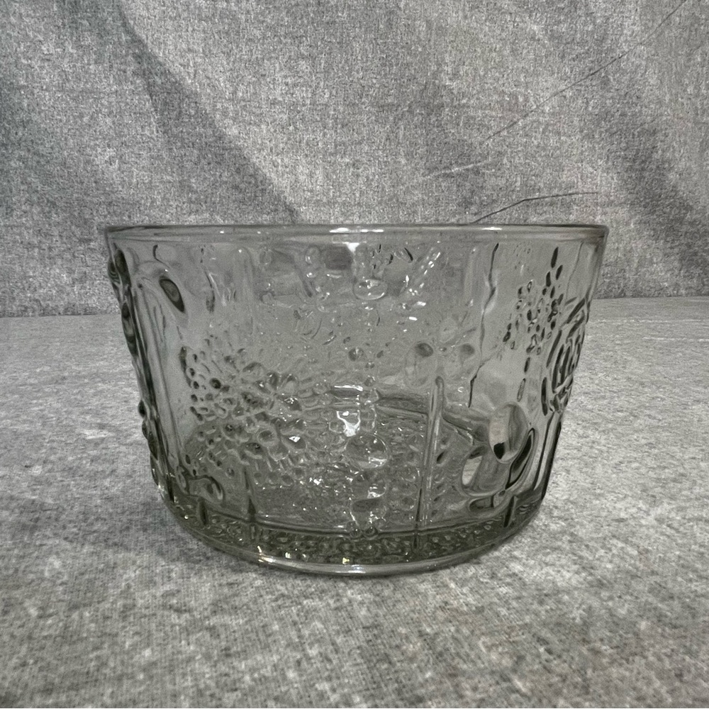 Oiva Toikka Glass Flora Bowl,  5.5” Iittala Arabia Finland Nuutajarvi  VTG MCM